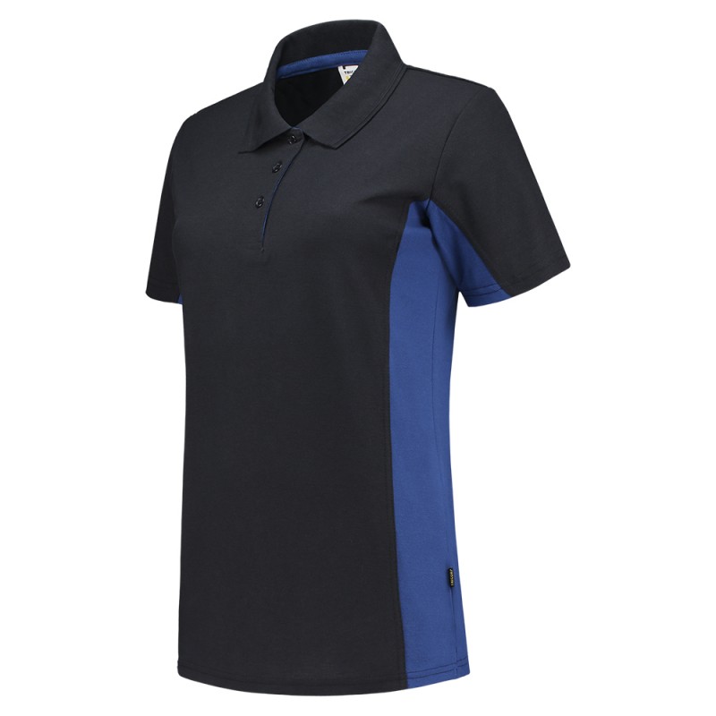 TRICORP 202003 Poloshirt Bicolor Dames navy-royalblue