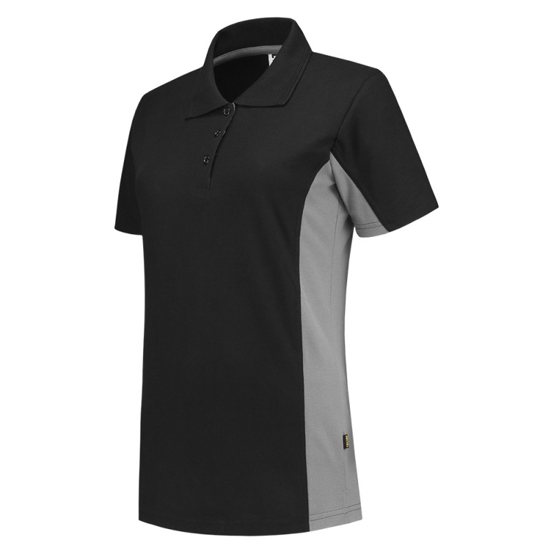 TRICORP 202003 Poloshirt Bicolor Dames black-grey