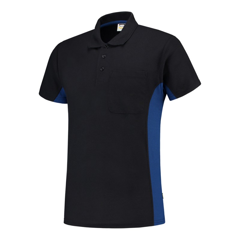 TRICORP 202002/TP2000 Poloshirt Bicolor Borstzak navy-royalblue