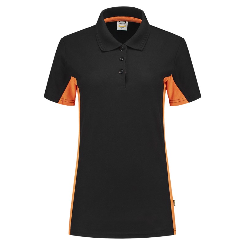 TRICORP 202003 Poloshirt Bicolor Dames black-orange