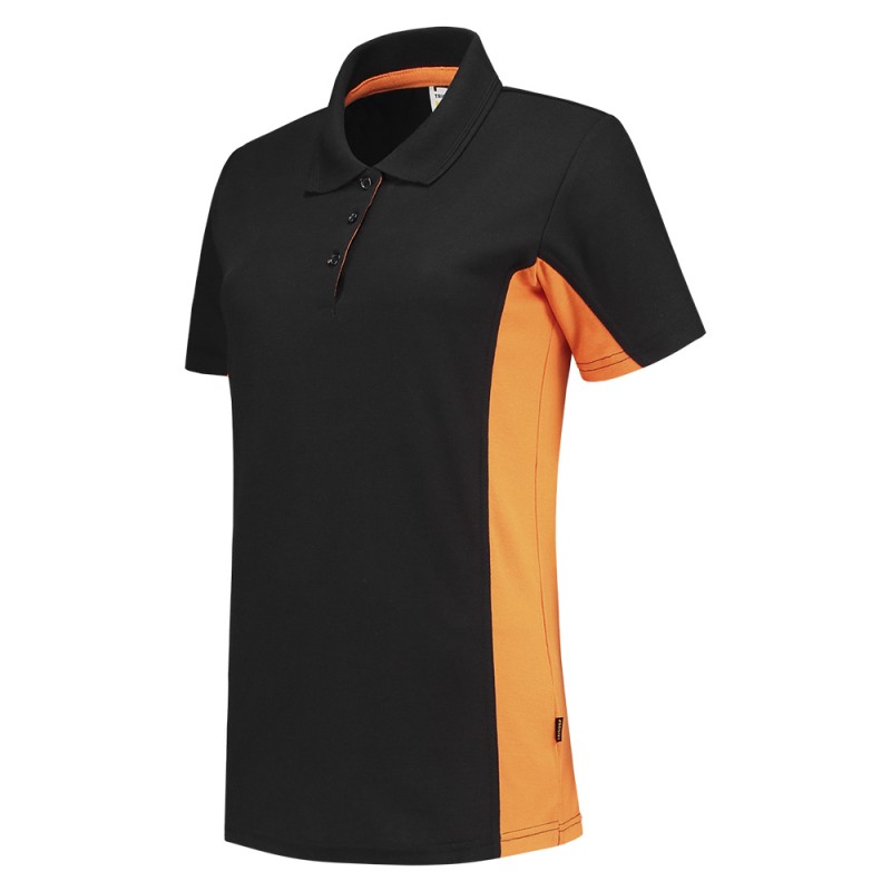 TRICORP 202003 Poloshirt Bicolor Dames black-orange