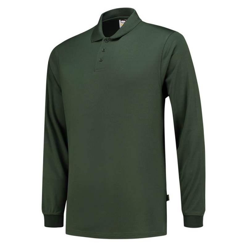 TRICORP 202005 Poloshirt UV Block Cooldry Lange Mouw bottlegreen