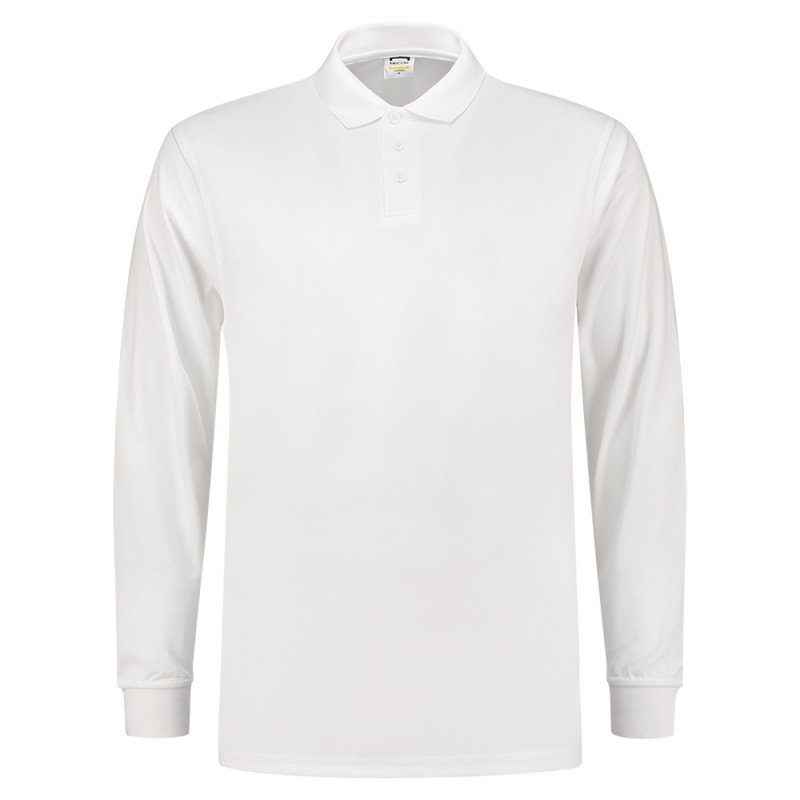TRICORP 202005 Poloshirt UV Block Cooldry Lange Mouw white