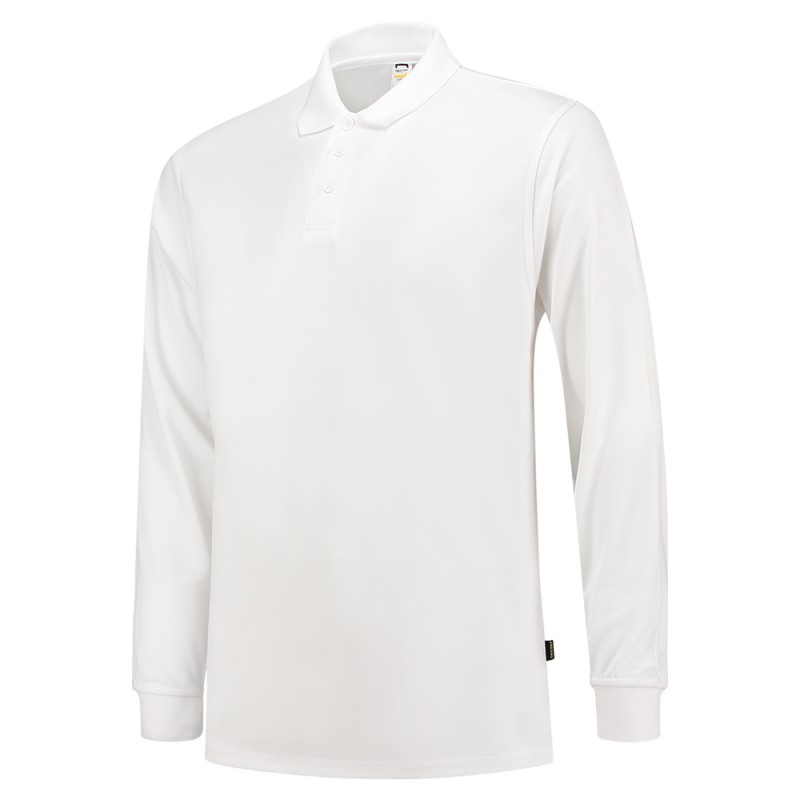 TRICORP 202005 Poloshirt UV Block Cooldry Lange Mouw white