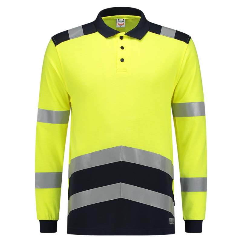 TRICORP 203003 Poloshirt Multinorm Bicolor fluor yellow-ink