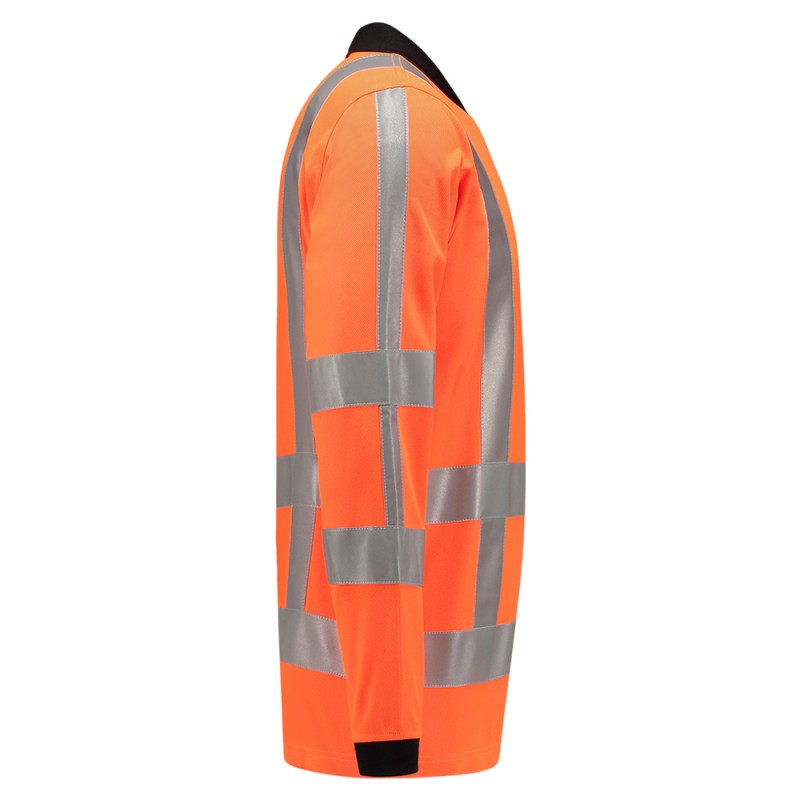 TRICORP 203005 Poloshirt RWS Birdseye Lange Mouw fluor orange