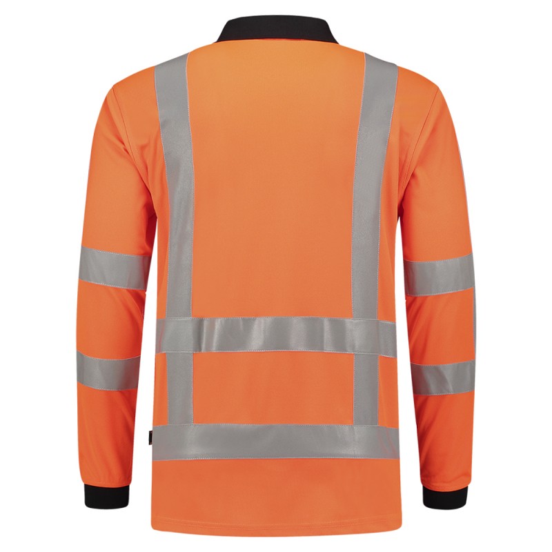TRICORP 203005 Poloshirt RWS Birdseye Lange Mouw fluor orange