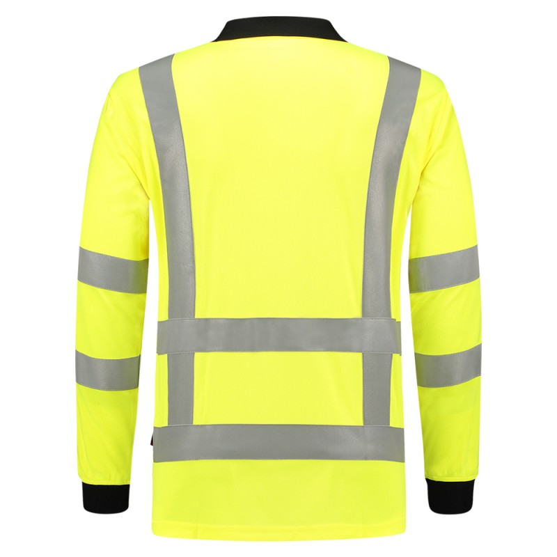 TRICORP 203005 Poloshirt RWS Birdseye Lange Mouw fluor yellow
