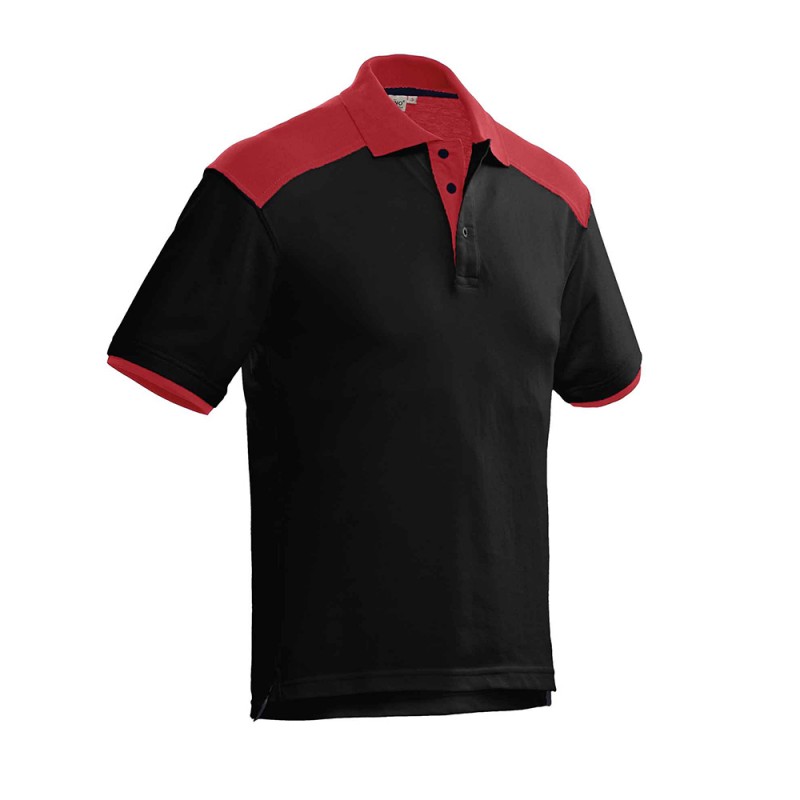 SANTINO Poloshirt Tivoli black / red