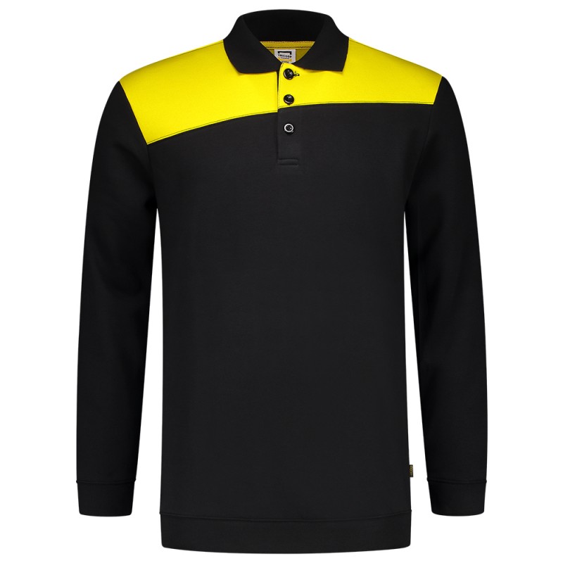 TRICORP 302004 Polosweater Bicolor Naden black-yellow