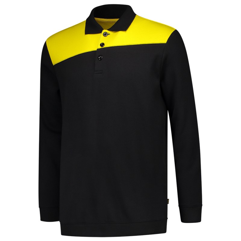 TRICORP 302004 Polosweater Bicolor Naden black-yellow
