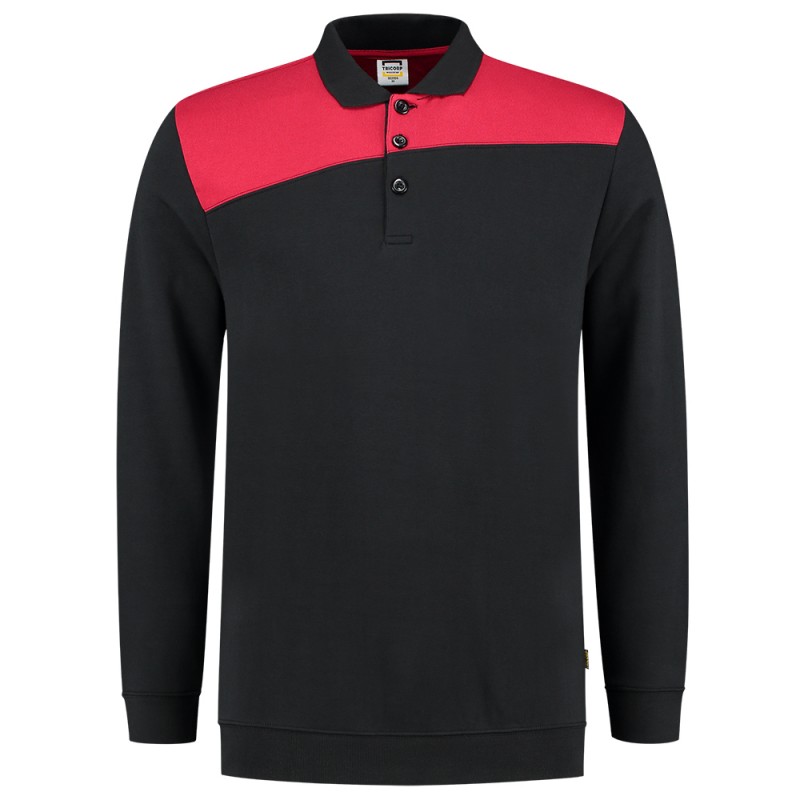 TRICORP 302004 Polosweater Bicolor Naden black-red