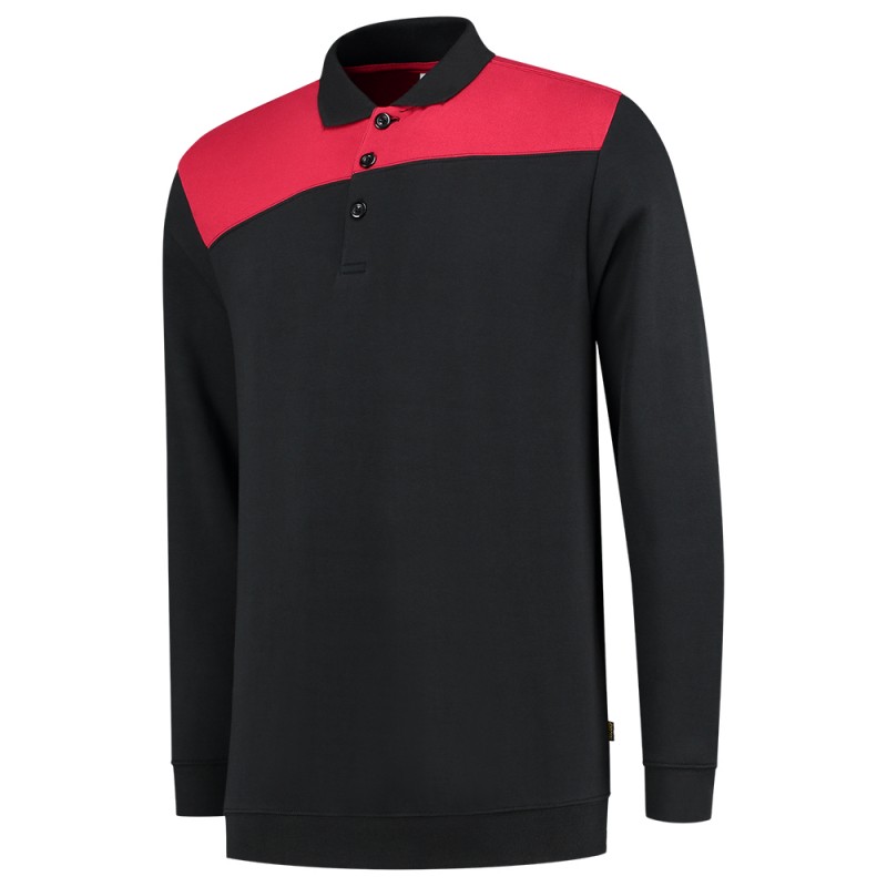 TRICORP 302004 Polosweater Bicolor Naden black-red