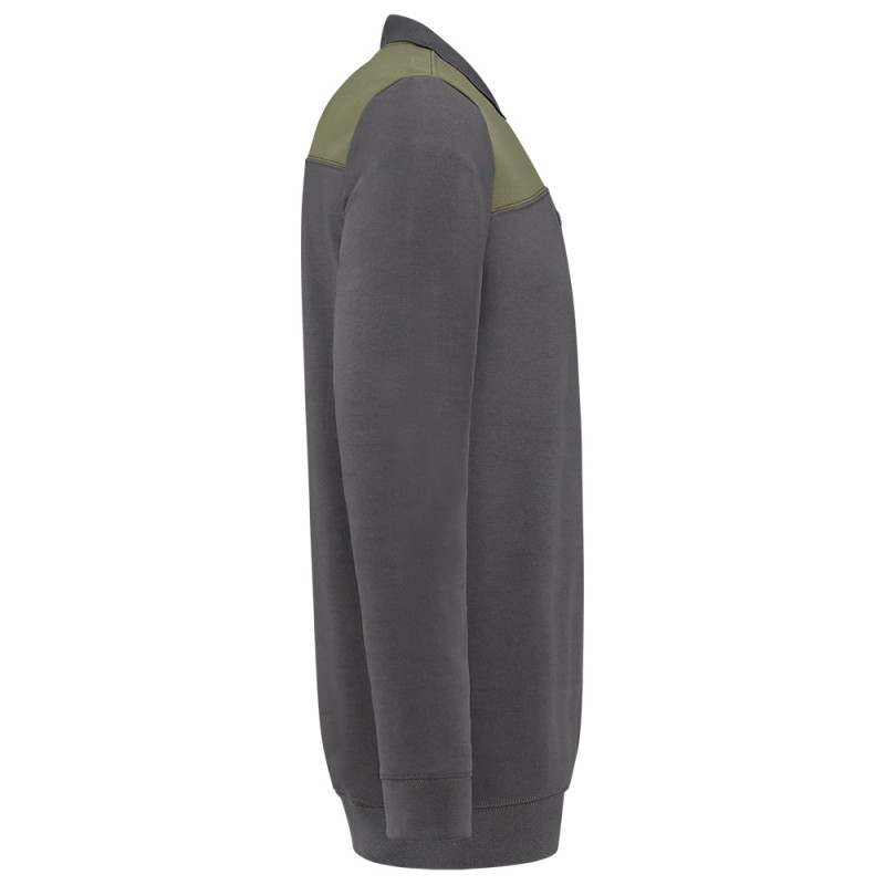 TRICORP 302004 Polosweater Bicolor Naden darkgrey-army