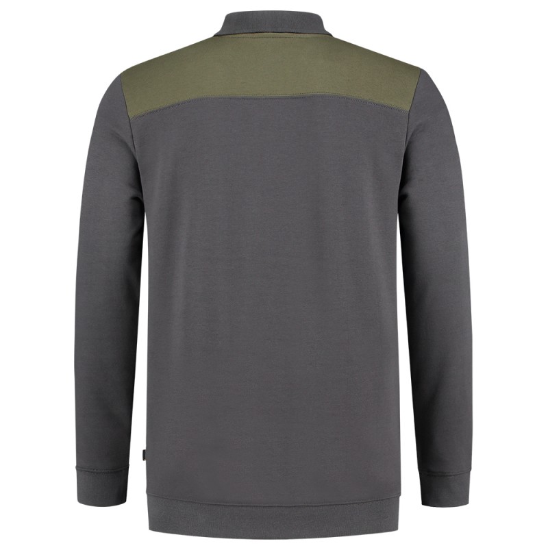 TRICORP 302004 Polosweater Bicolor Naden darkgrey-army