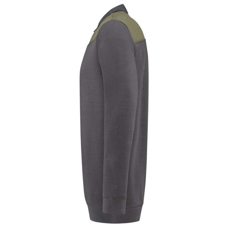 TRICORP 302004 Polosweater Bicolor Naden darkgrey-army