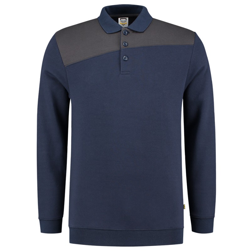 TRICORP 302004 Polosweater Bicolor Naden ink-darkgrey