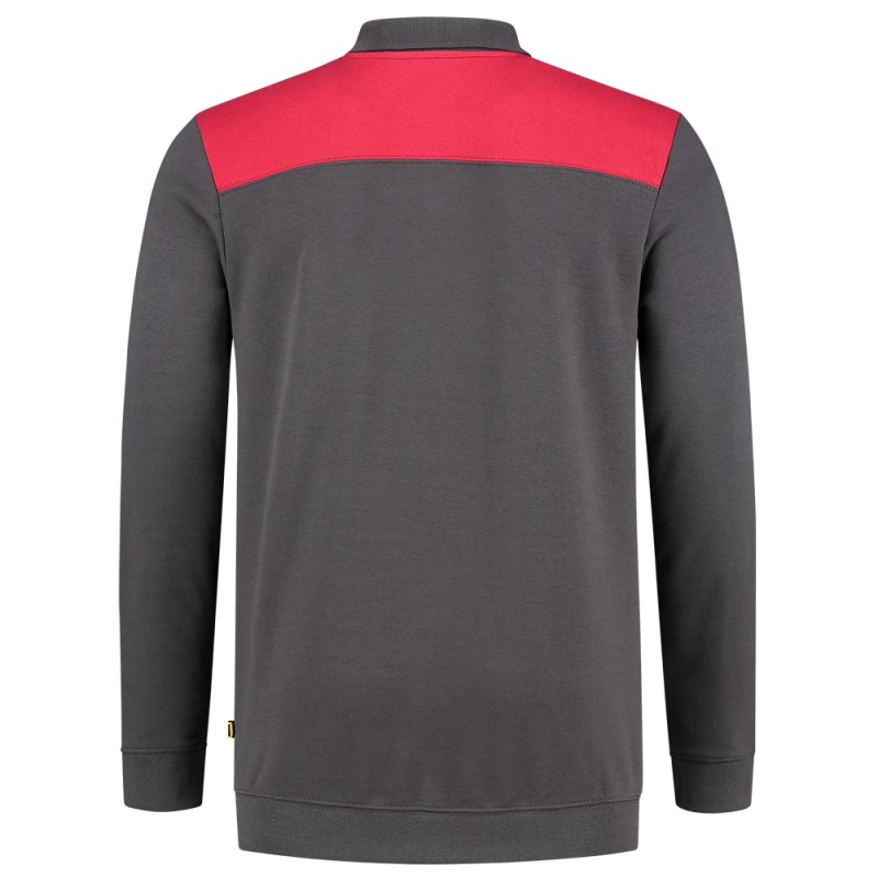 TRICORP 302004 Polosweater Bicolor Naden darkgrey-red TRICORP 302004 Polosweater Bicolor Naden darkgrey-red