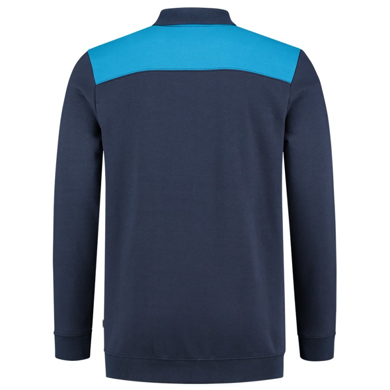 TRICORP 302004 Polosweater Bicolor Naden ink-turquoise