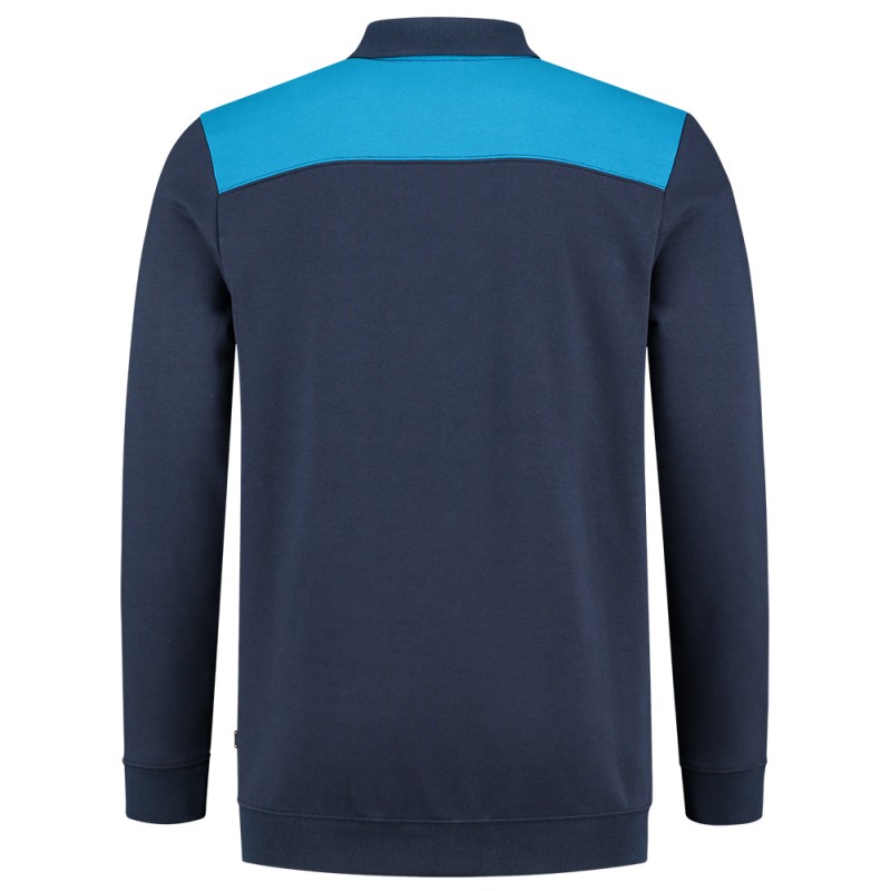 TRICORP 302004 Polosweater Bicolor Naden ink-turquoise TRICORP 302004 Polosweater Bicolor Naden ink-turquoise