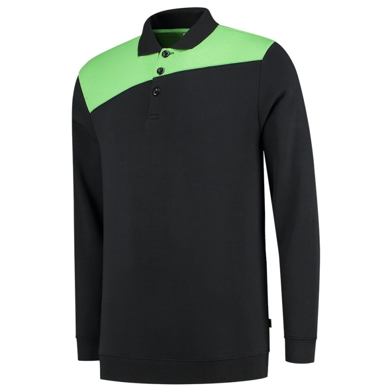 TRICORP 302004 Polosweater Bicolor Naden black-lime TRICORP 302004 Polosweater Bicolor Naden black-lime