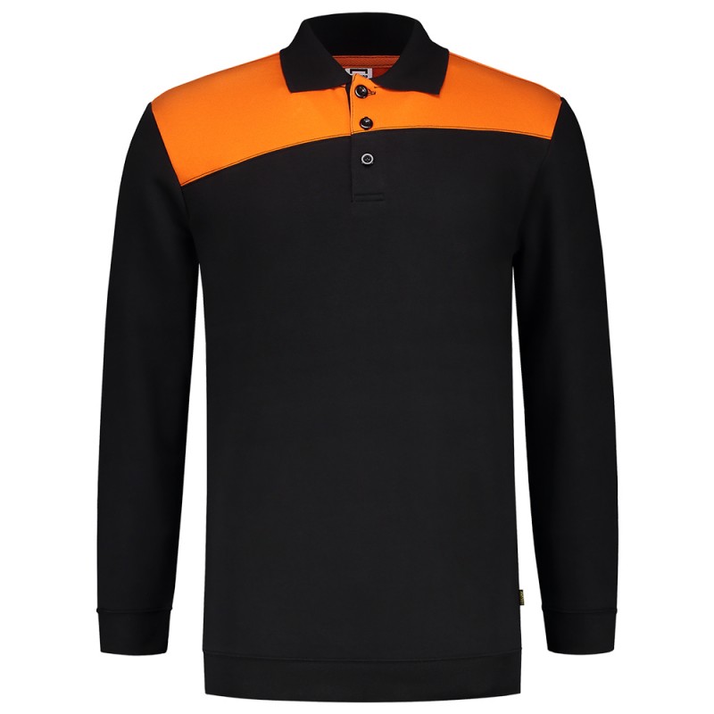 TRICORP 302004 Polosweater Bicolor Naden black-orange