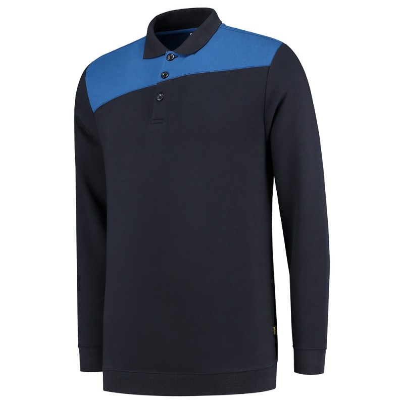 TRICORP 302004 Polosweater Bicolor Naden navy-royalblue TRICORP 302004 Polosweater Bicolor Naden navy-royalblue