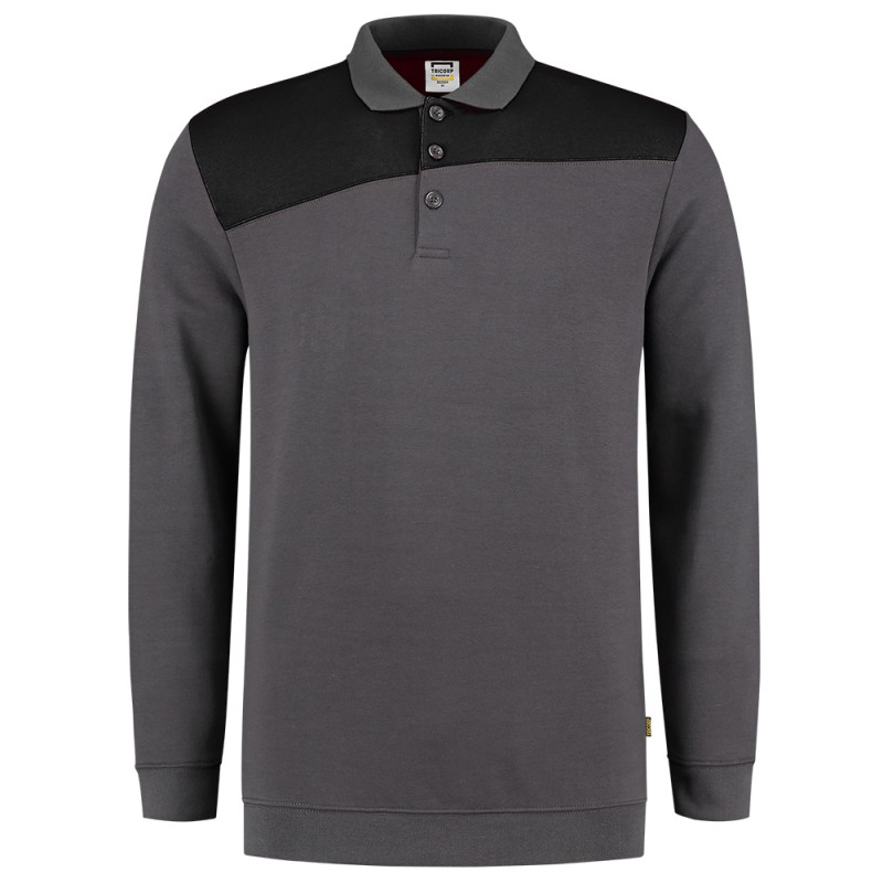 TRICORP 302004 Polosweater Bicolor Naden darkgrey-black