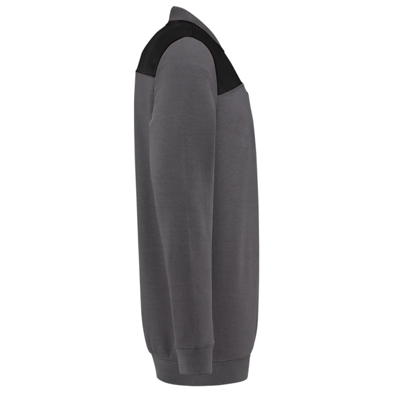 TRICORP 302004 Polosweater Bicolor Naden darkgrey-black TRICORP 302004 Polosweater Bicolor Naden darkgrey-black