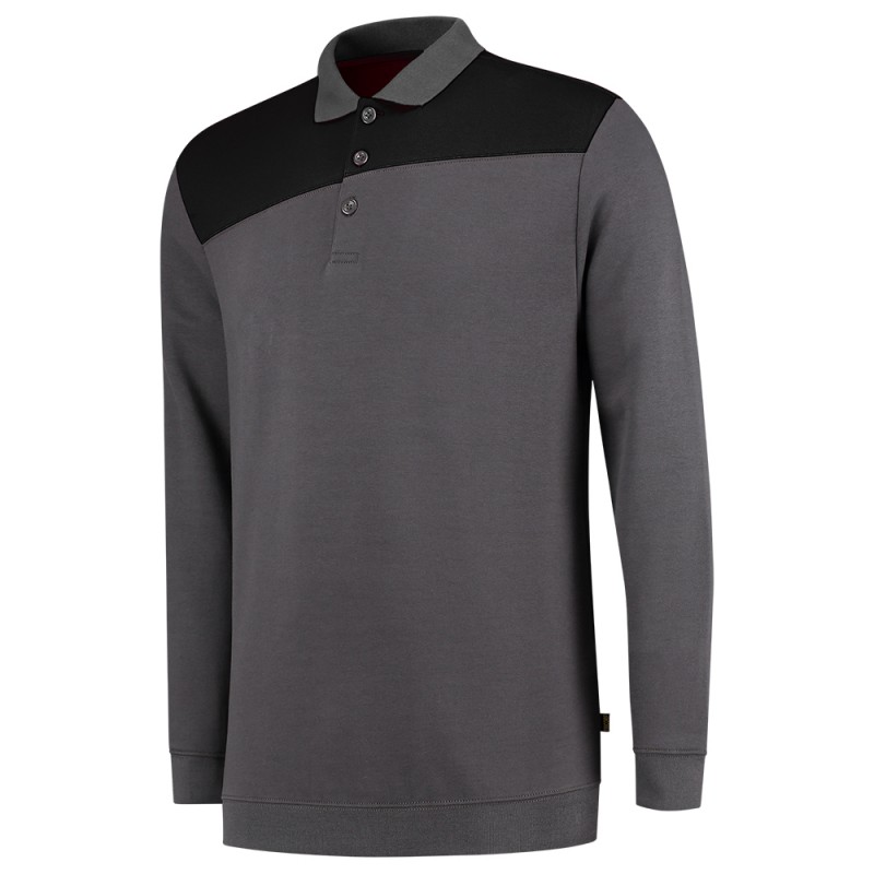 TRICORP 302004 Polosweater Bicolor Naden darkgrey-black TRICORP 302004 Polosweater Bicolor Naden darkgrey-black
