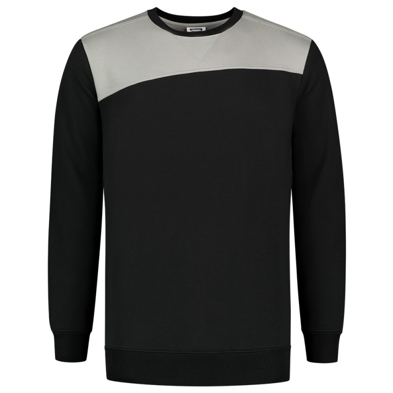 TRICORP 302013 Sweater Bicolor Naden zwart/grijs