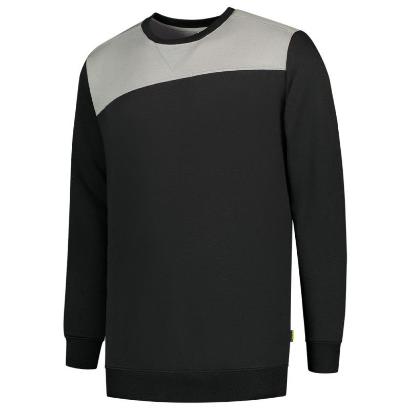 TRICORP 302013 Sweater Bicolor Naden zwart/grijs TRICORP 302013 Sweater Bicolor Naden zwart/grijs