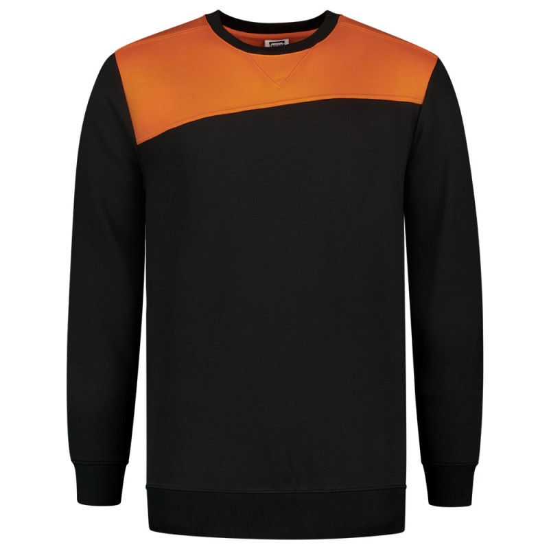 TRICORP 302013 Sweater Bicolor Naden zwart/oranje