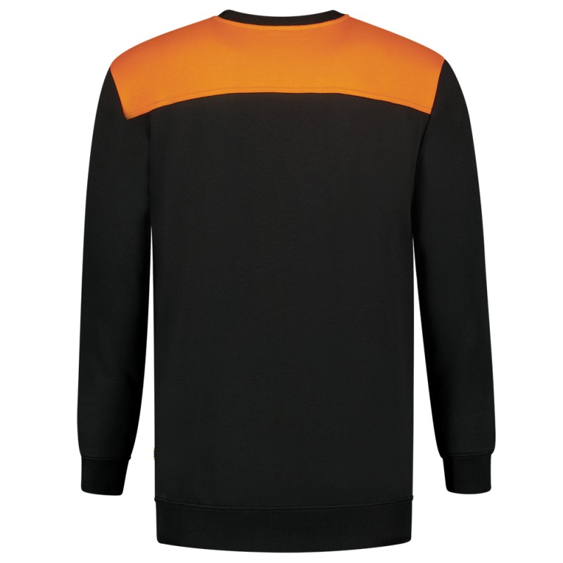 TRICORP 302013 Sweater Bicolor Naden zwart/oranje TRICORP 302013 Sweater Bicolor Naden zwart/oranje