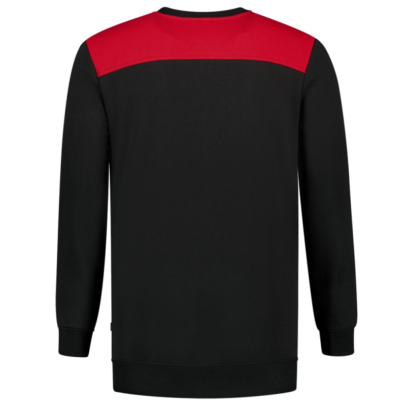 TRICORP 302013 Sweater Bicolor Naden zwart/rood TRICORP 302013 Sweater Bicolor Naden zwart/rood