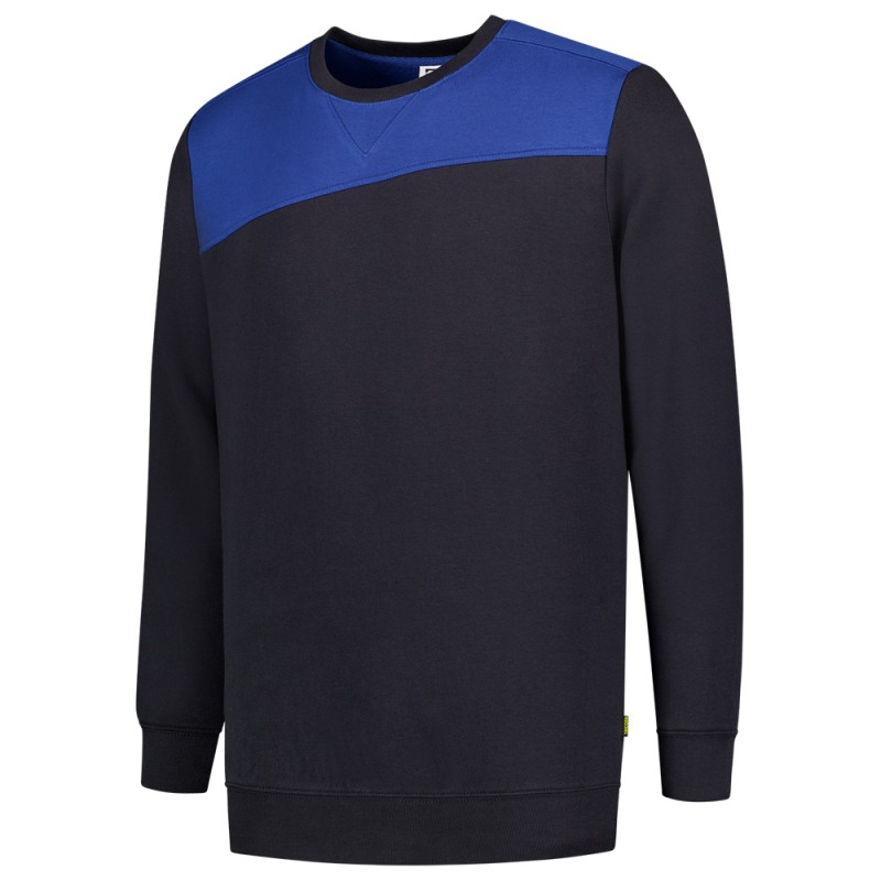 TRICORP 302013 Sweater Bicolor Naden marineblauw/korenblauw TRICORP 302013 Sweater Bicolor Naden marineblauw/korenblauw