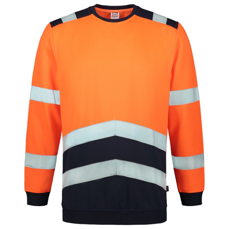 TRICORP 303004 Sweater High Vis Bicolor fluor oranje/ink
