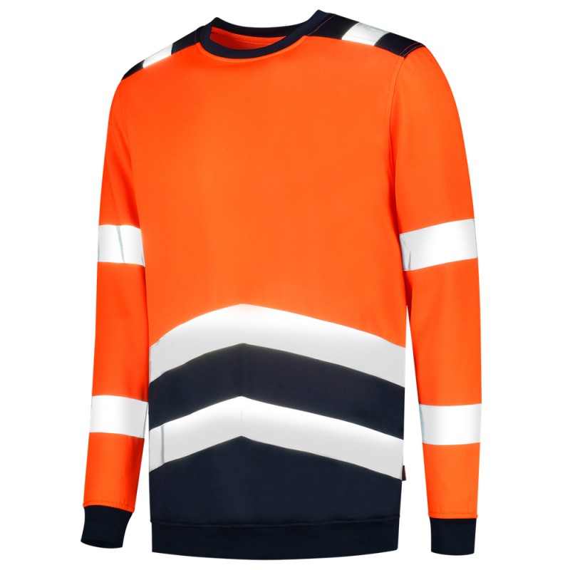 TRICORP 303004 Sweater High Vis Bicolor fluor oranje/ink