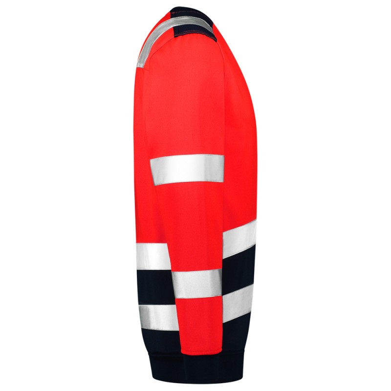 TRICORP 303004 Sweater High Vis Bicolor fluor rood/ink