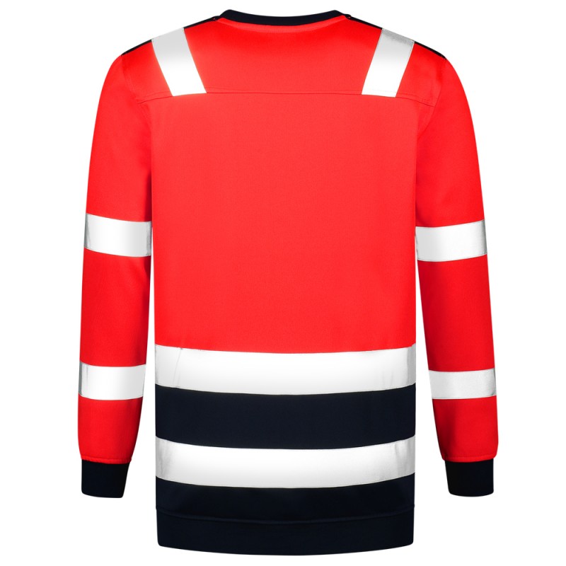 TRICORP 303004 Sweater High Vis Bicolor fluor rood/ink