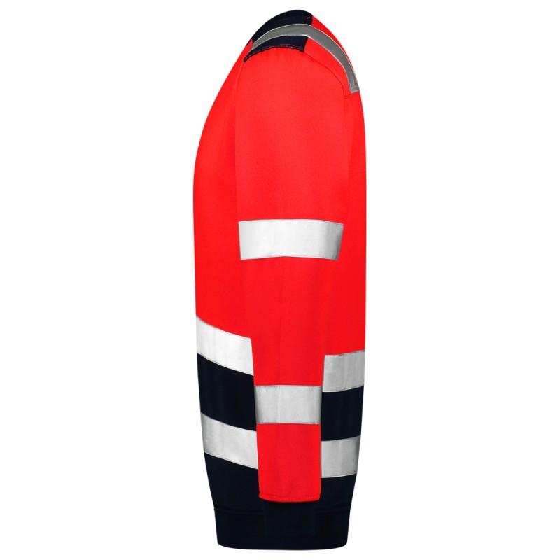 TRICORP 303004 Sweater High Vis Bicolor fluor rood/ink