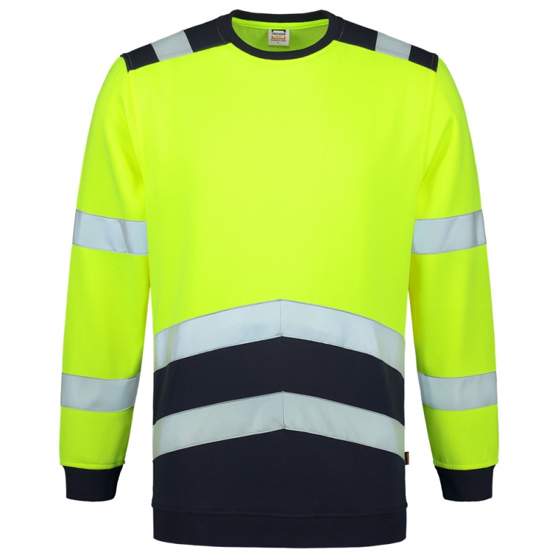 TRICORP 303004 Sweater High Vis Bicolor fluor geel/ink