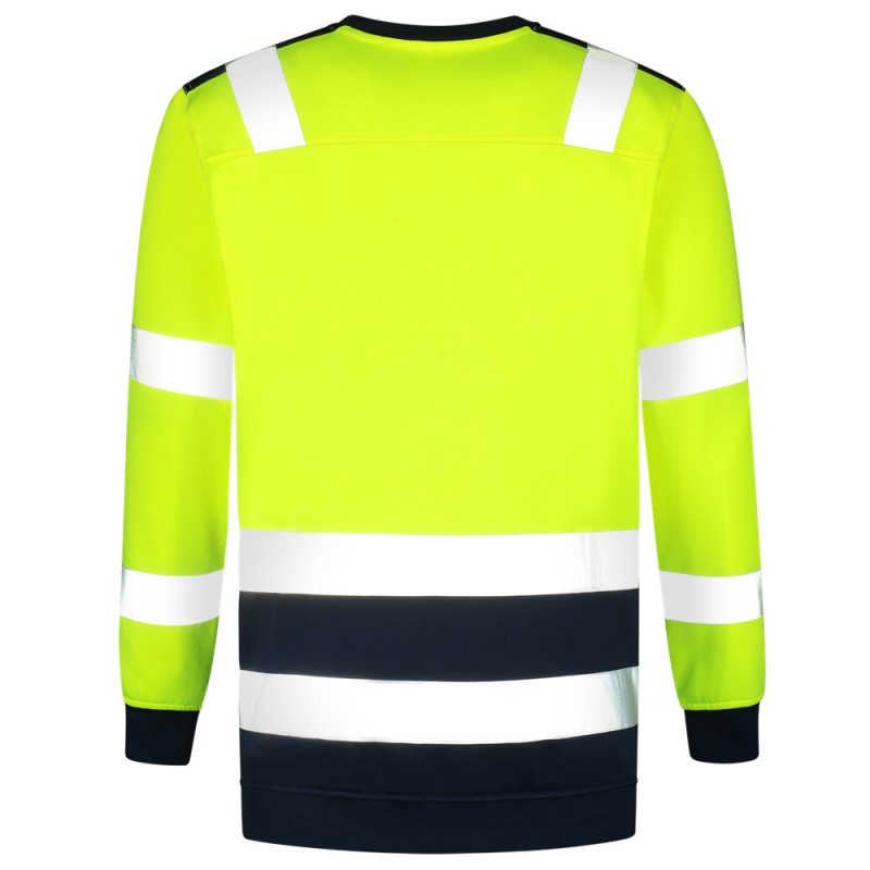 TRICORP 303004 Sweater High Vis Bicolor fluor geel/ink