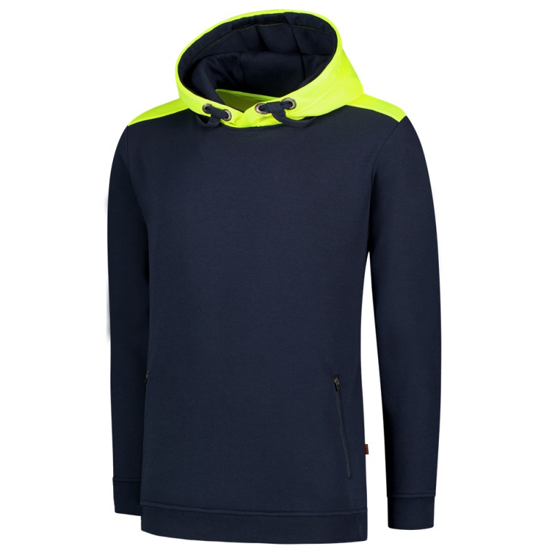TRICORP 303005 Sweater High Vis Capuchon ink/fluor geel