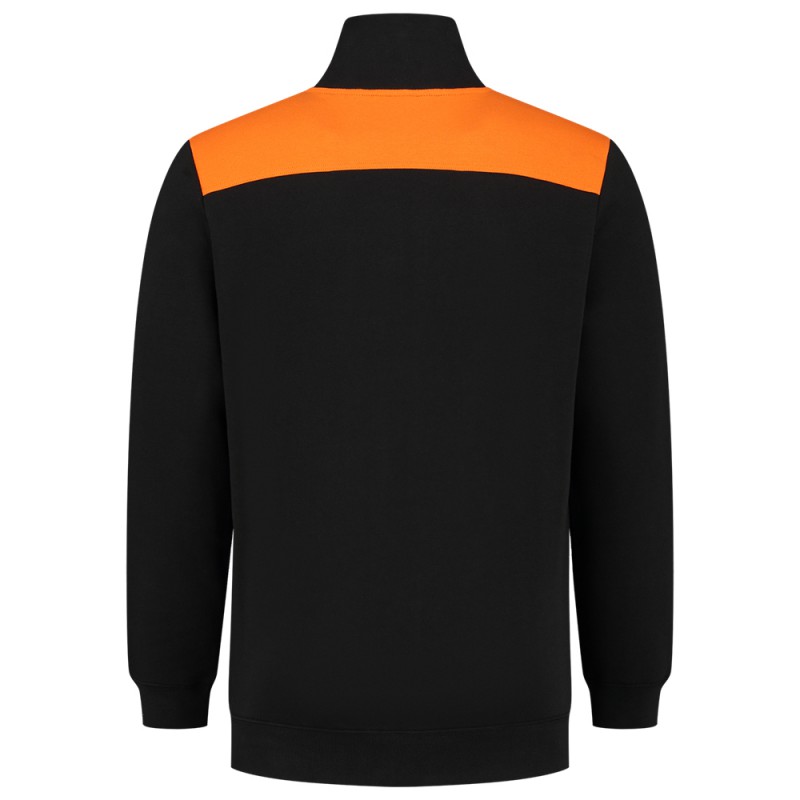 TRICORP 302014 Sweatvest Bicolor Naden zwart/oranje TRICORP 302014 Sweatvest Bicolor Naden zwart/oranje