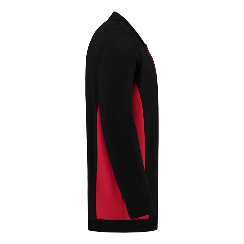TRICORP 302001/TS2000 Polosweater Bicolor Borstzak black-red