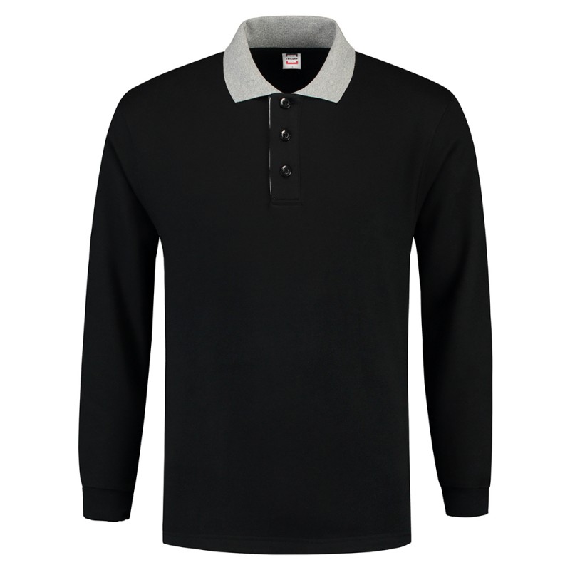 TRICORP 301006/PSC280 Polosweater Contrast black-grey