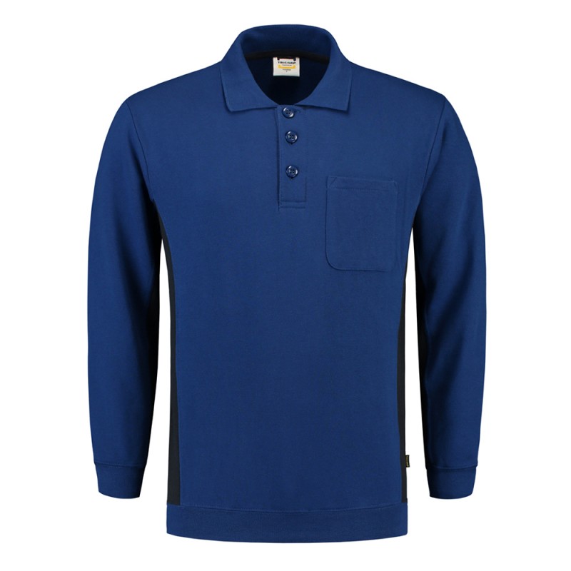 TRICORP 302001/TS2000 Polosweater Bicolor Borstzak royalblue-navy