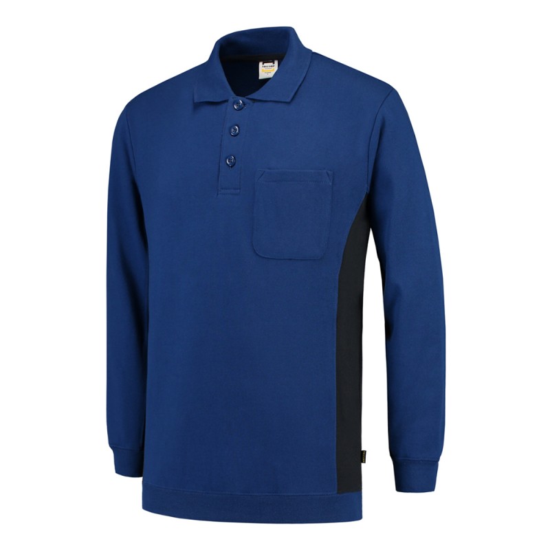 TRICORP 302001/TS2000 Polosweater Bicolor Borstzak royalblue-navy TRICORP 302001/TS2000 Polosweater Bicolor Borstzak royalblue-navy