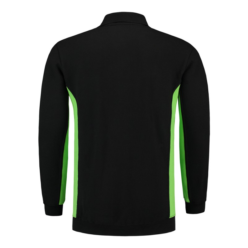 TRICORP 302001/TS2000 Polosweater Bicolor Borstzak black-lime